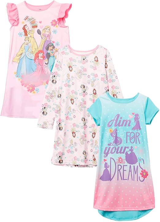 Disney Girls' 3-pack Nightgowns