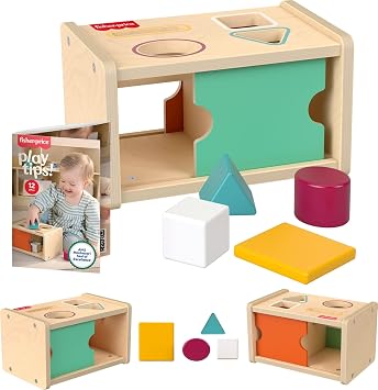 Fisher-Price Wood Montessori Toy Object Permanence Box Sort & Find