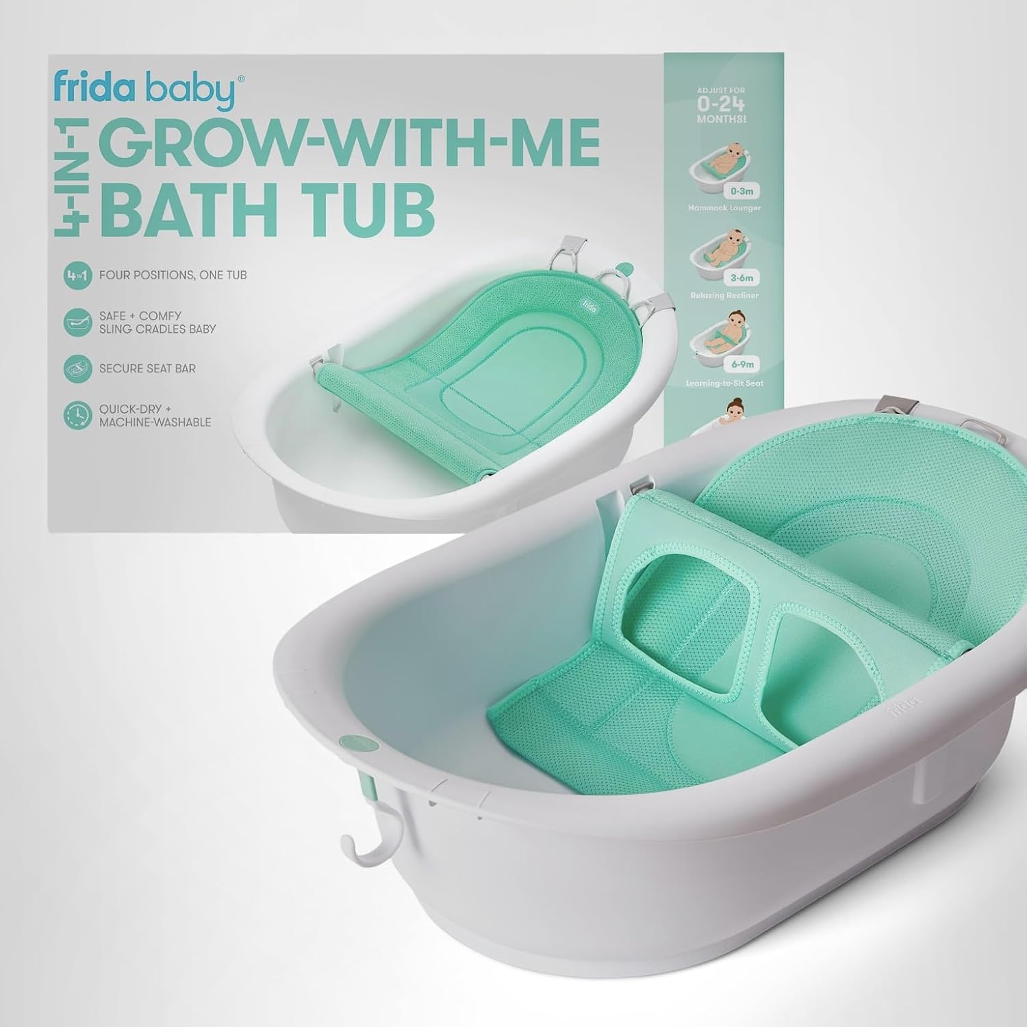 Frida Baby 4-in-1 Grow-with-Me Baby Bathtub