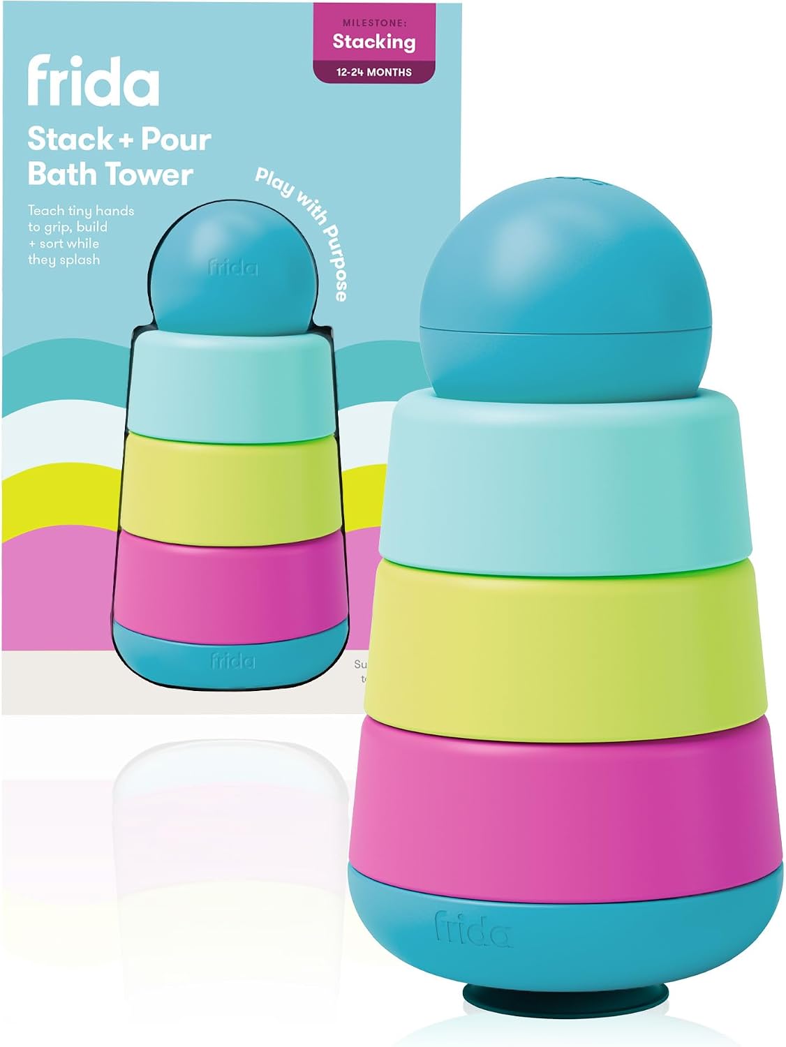 Frida Baby Stack + Pour Bath Tower Bath Toy