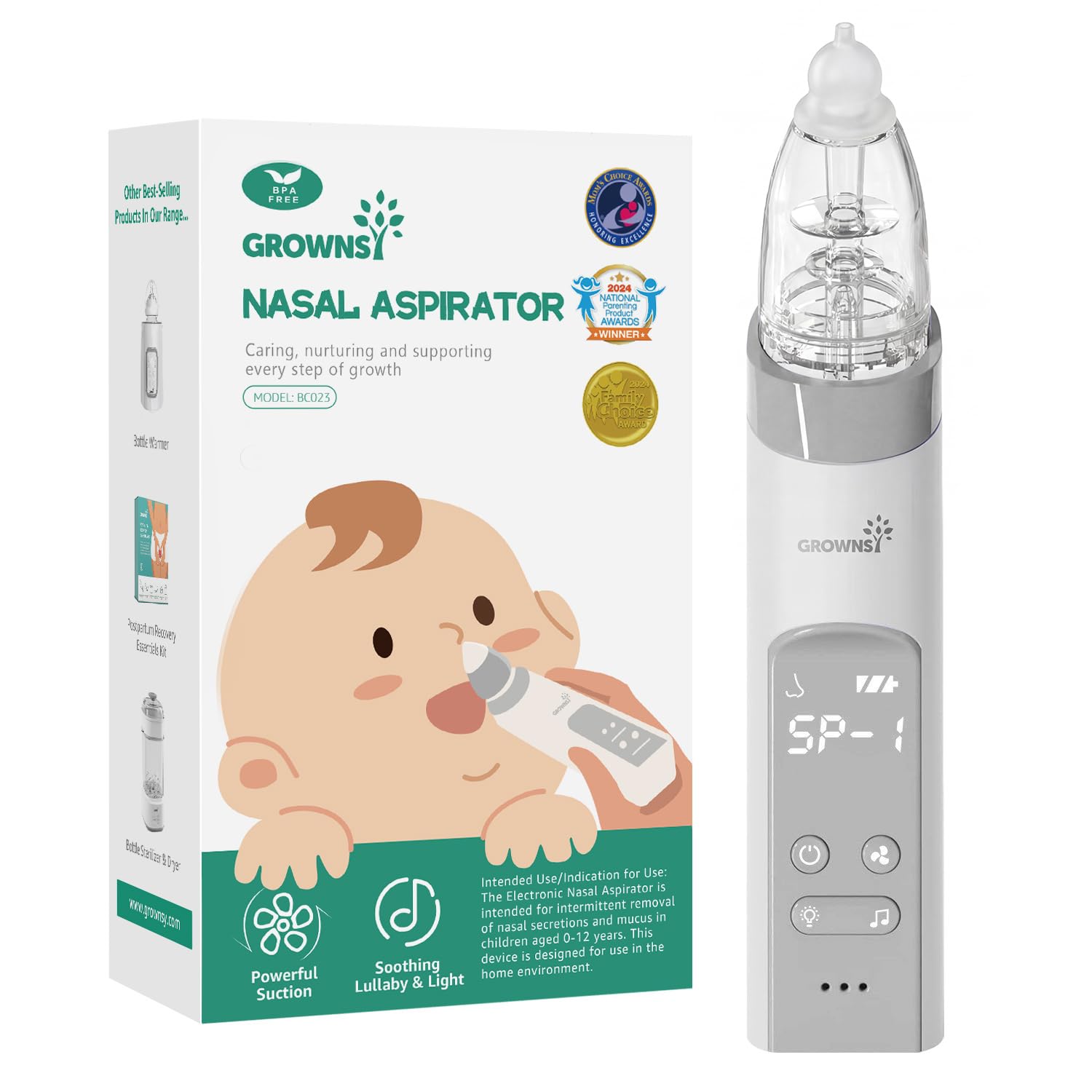 GROWNSY Nasal Aspirator for Baby