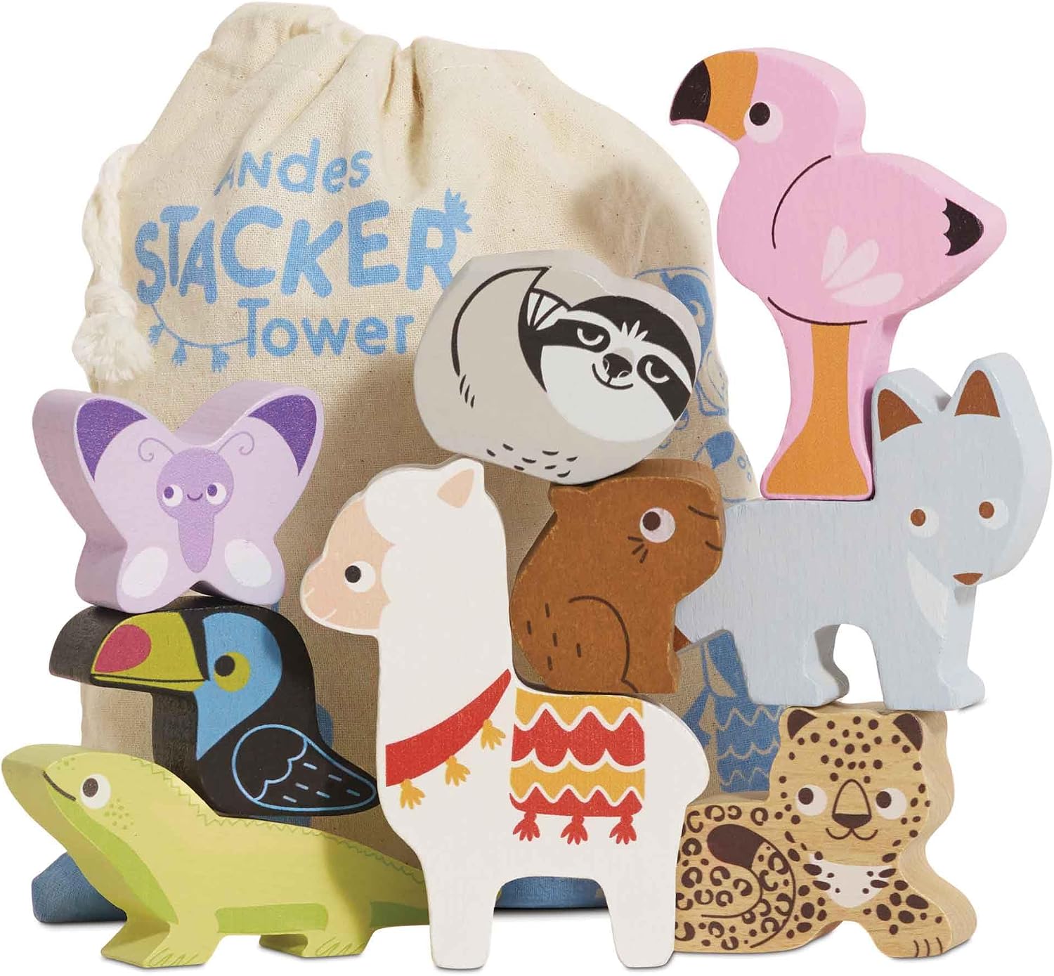 Le Toy Van Tropical Animal Stacking Blocks
