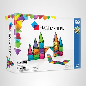 MAGNA-TILES Classic 100-Piece Magnetic Construction Set