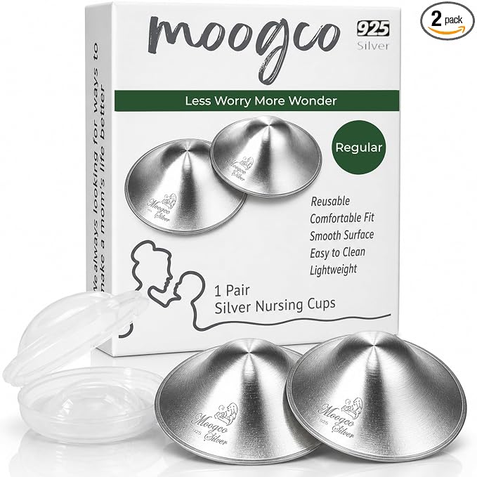 MOOGCO The Original Silver Nursing Cups