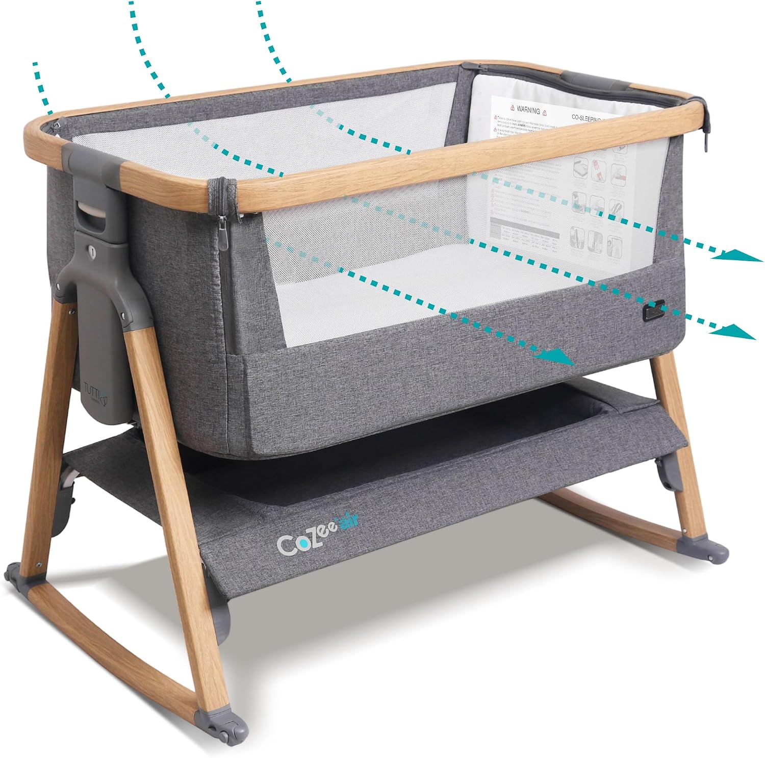Tutti Bambini CoZee Air Baby Bassinet & Bedside Sleeper